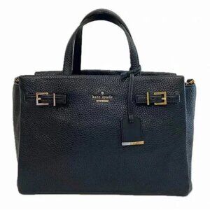 Kate Spade Black Holden Street Lanie Satchel with Gold Hardware